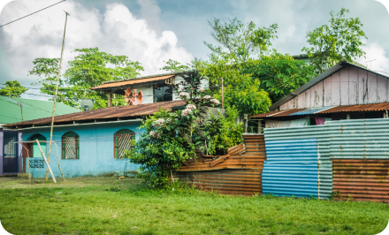 maisons dans un village au Costa Rica